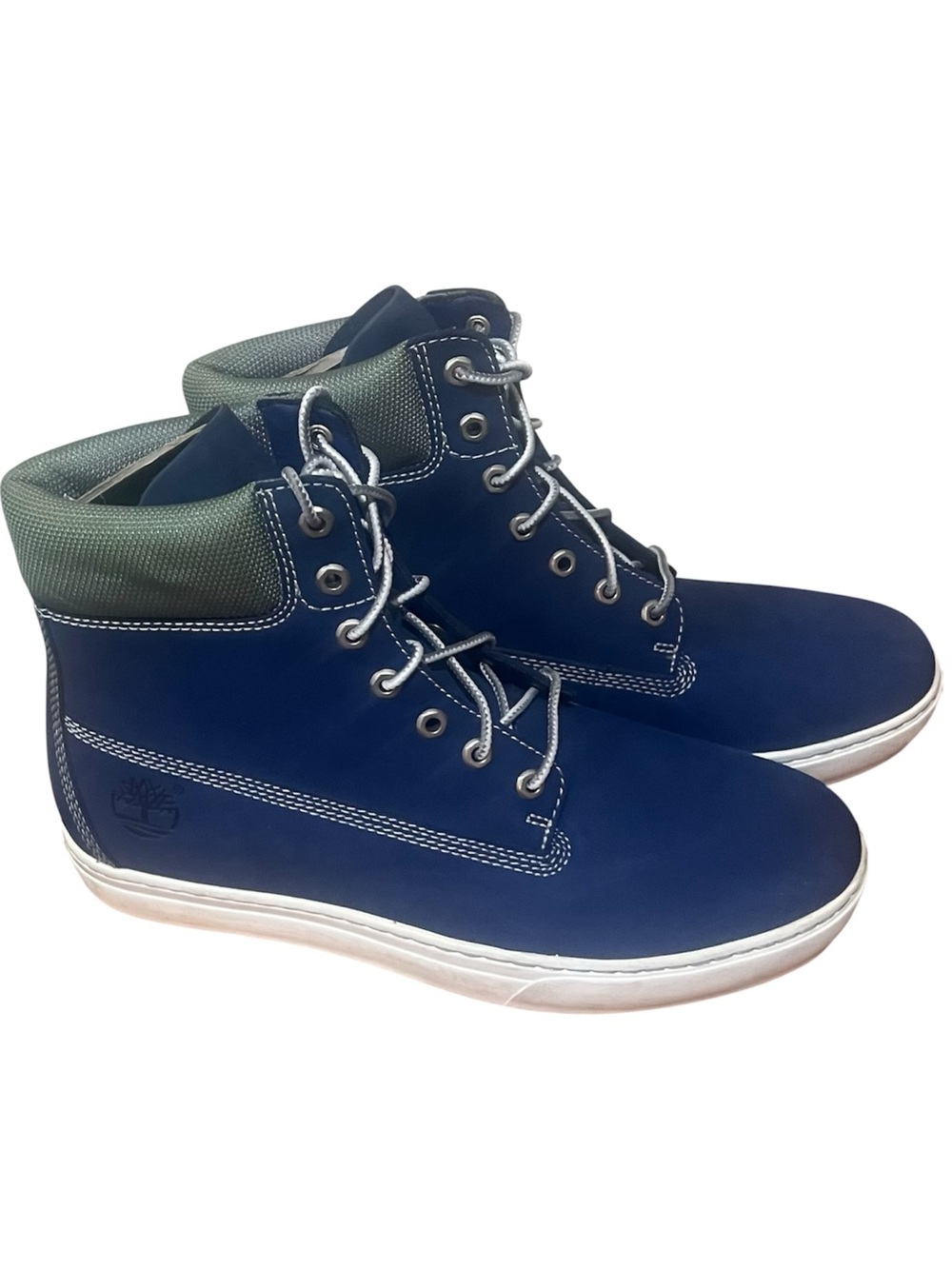 Timberland Men's Navy Blue High-Top Boots, size 10.5